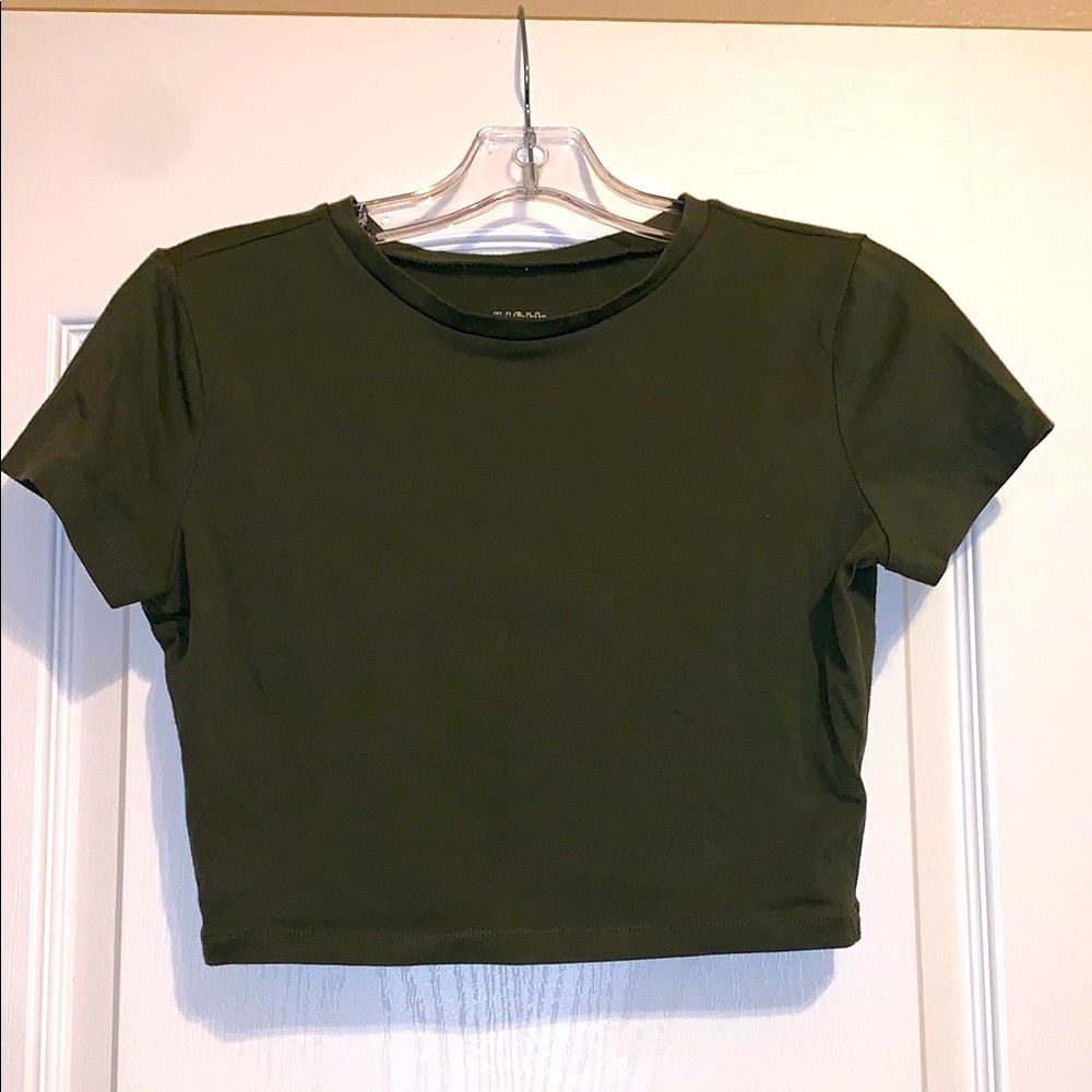 Brandy Melville Dark Green Crop Top